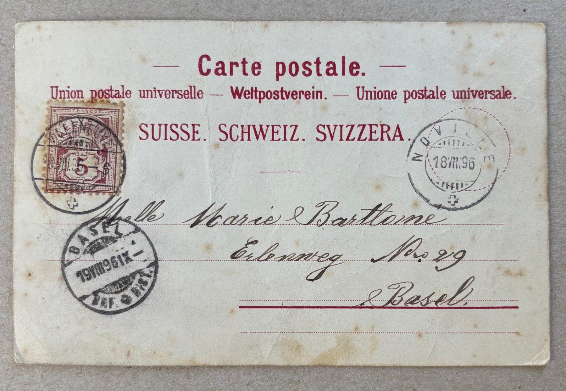 Cartoline postali: EXPO 1896 – Usato da Ostermundigen venduto da Heavenmaus75 1