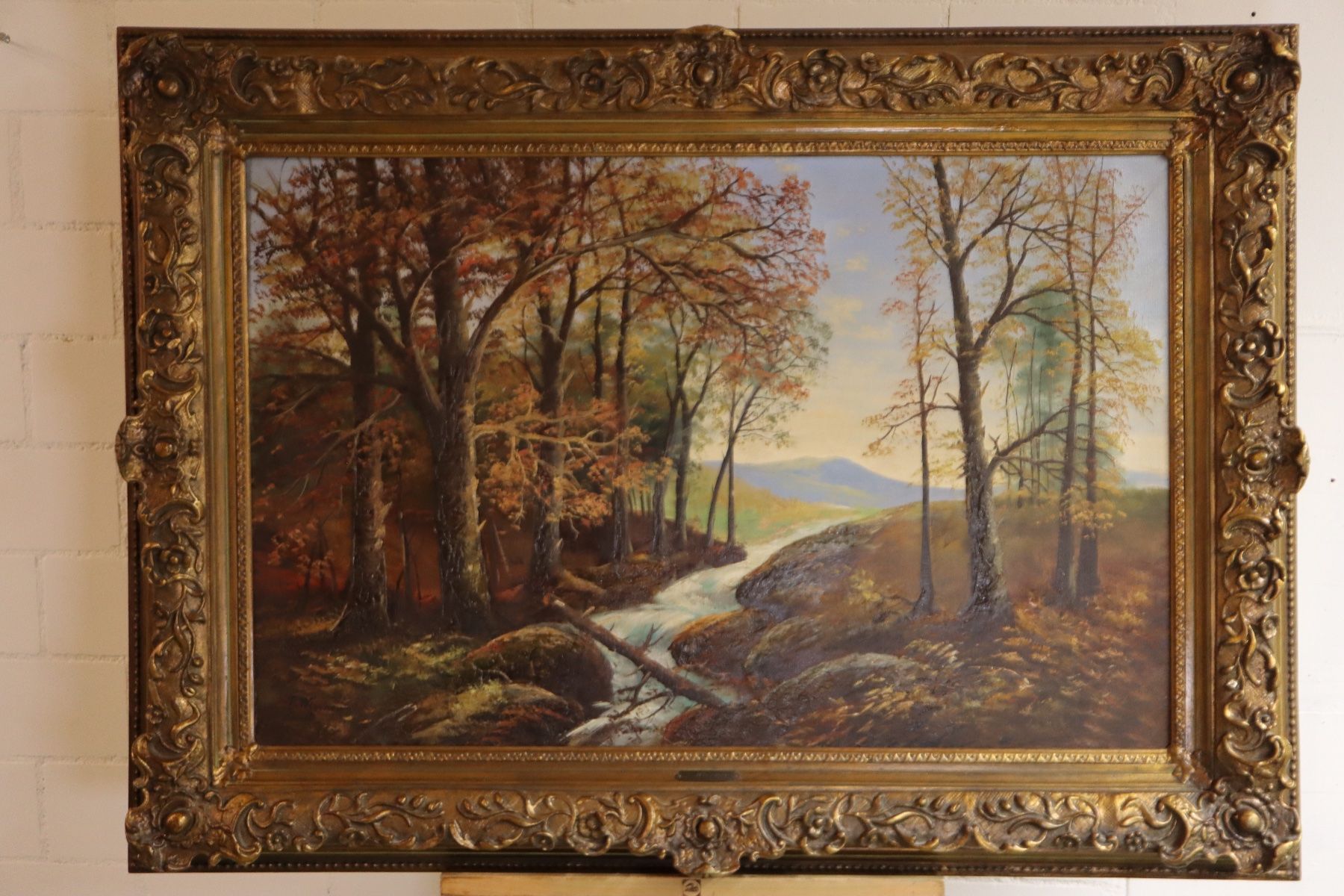 Gemälde: André E. Wiesner großes Ölgemälde Waldlandschaft – Gebraucht aus Zürich von KE-Sales