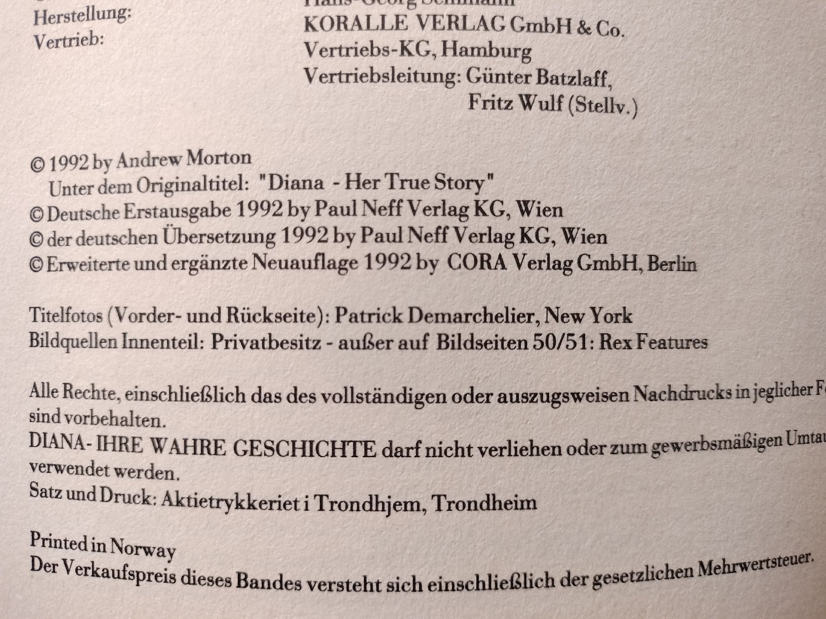 Libri: Prinzessin Diana Buch von 1992 – Usato da Schwanden Sigrisw venduto da len_9yqg 1
