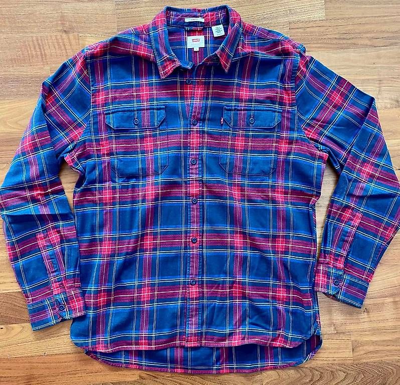 Camicie: Langarm Hemd Levis XL blau / rot – Usato da Adligenswil venduto da g-day-mate