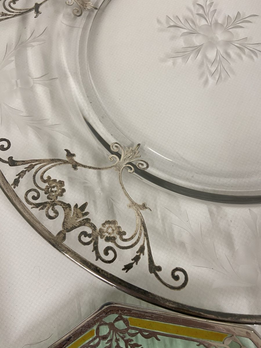 Piatti: Dessertteller, Glas mit Silberdekor, 4 Stk. – Usato da Dietikon venduto da brocki-eyra 6