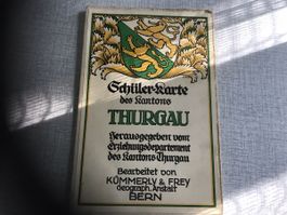 Schülerkarte des Kantons Thurgau ca. 40/50er Jahre