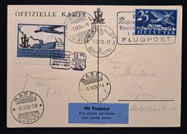 Flugpostkarte Ausstellung für Binnenschiffahrt 1926