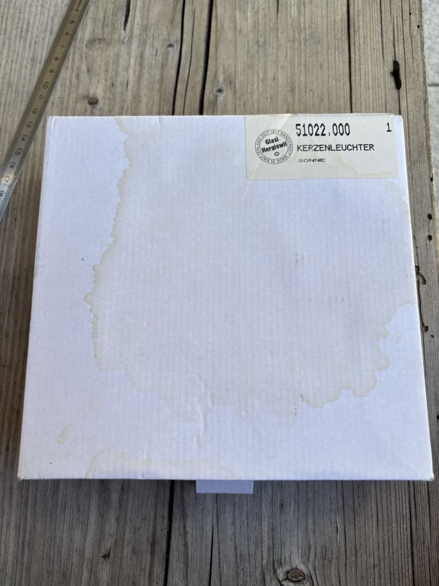Glasi Hergiswil Kerzenständer: Glas-Kerzenleuchter Sonne, Hergiswil – Gebraucht aus Würenlos von Ashley24 5