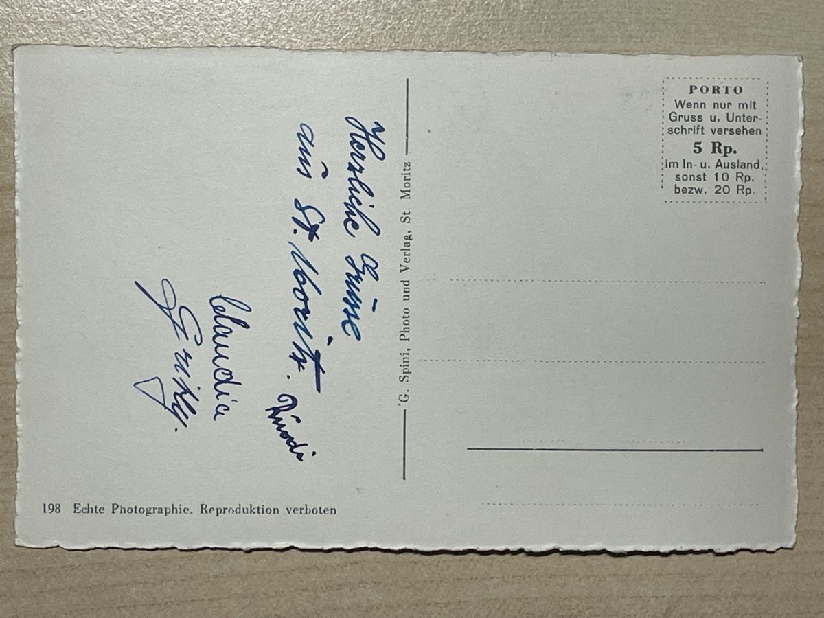 Cartoline postali: Alte Ansichtskarte von St. Moritz-Bad und Dorf – Usato da Ehrendingen venduto da renue 1