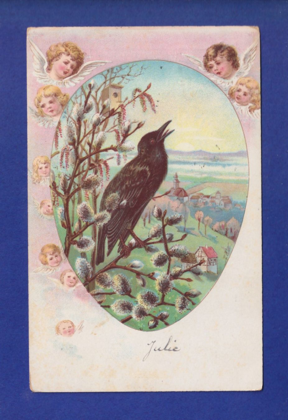 Cartoline postali: OISEAU - Corneille – Usato da Pully venduto da nicecards-shop