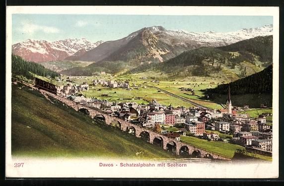 Ansichtskarten: AK Davos, Schatzalpbahn mit Seehorn – Gebraucht aus Berlin von bartko-reher