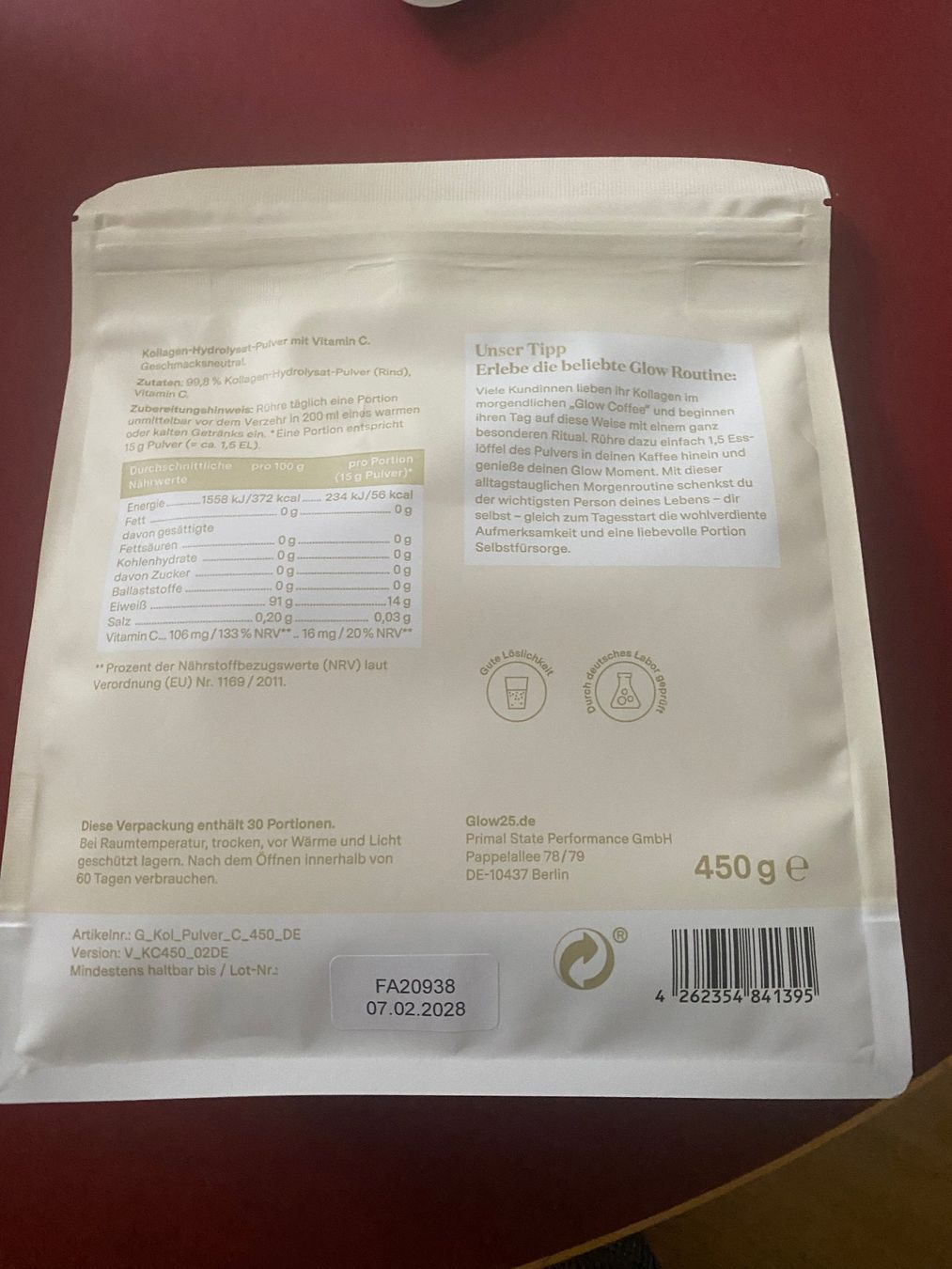 Lebensmittel & Spezialitäten: Kollagenpulver Glow25 – Neu und originalverpackt aus Basel von leena01 2