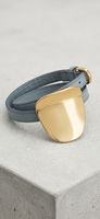 Bracelet Tod's cuir bleu détail doré