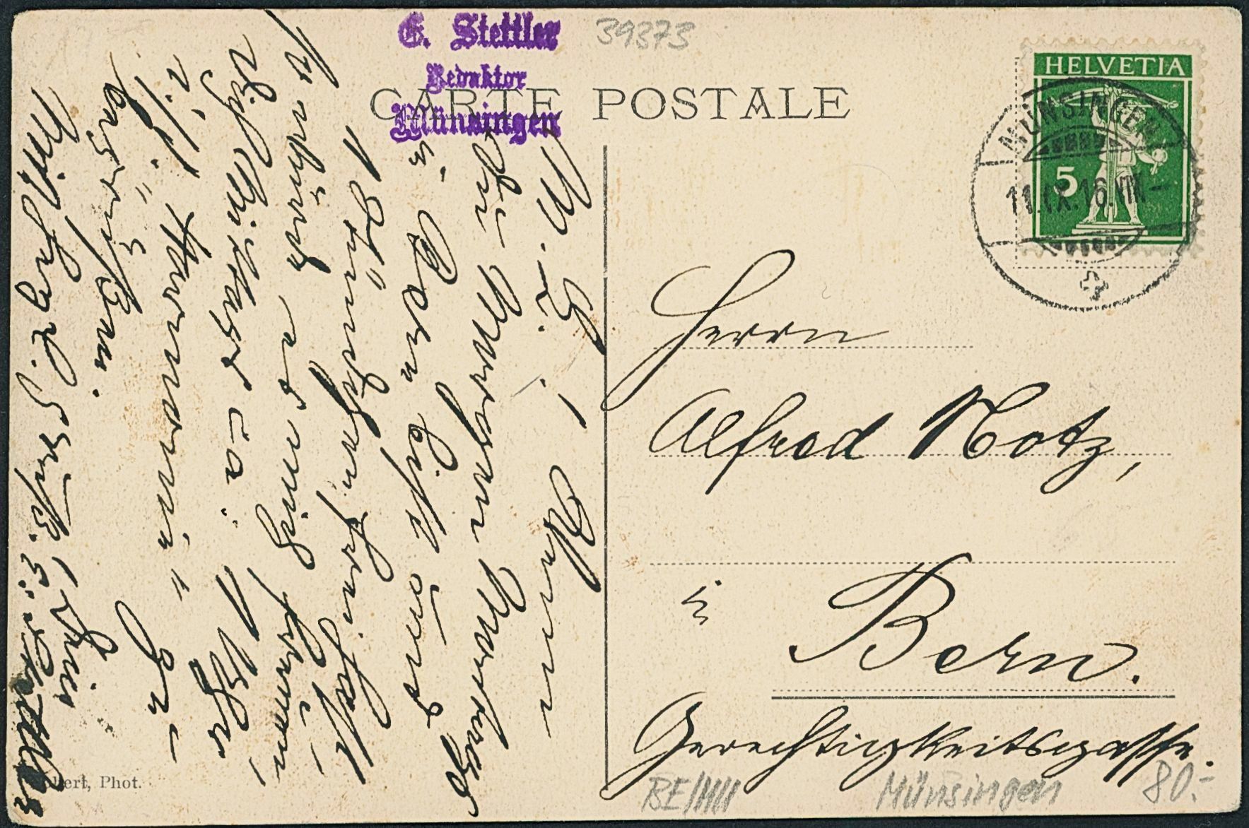 Cartes postales: BE Münsingen – D'occasion à Schindellegi par masutka7 1