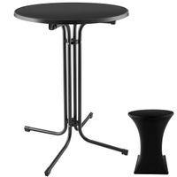 Stehtisch klappbar mit Husse 90x110cm Partytisch DENVARO
