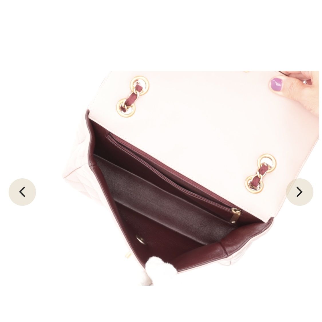 Chanel Borse da donna: Vintage Chanel Classic Singleflap Rosa / Bordeaux – Usato da Niederhasli venduto da stessence 8