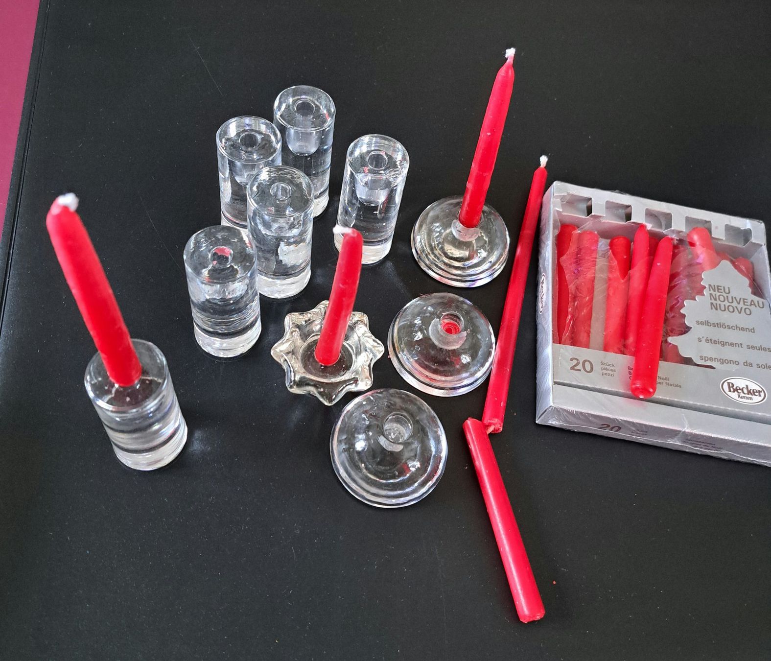 Portacandele: Mini Kerzen mit Ständerli Glas – Usato da Uitikon Waldegg venduto da Smeragol