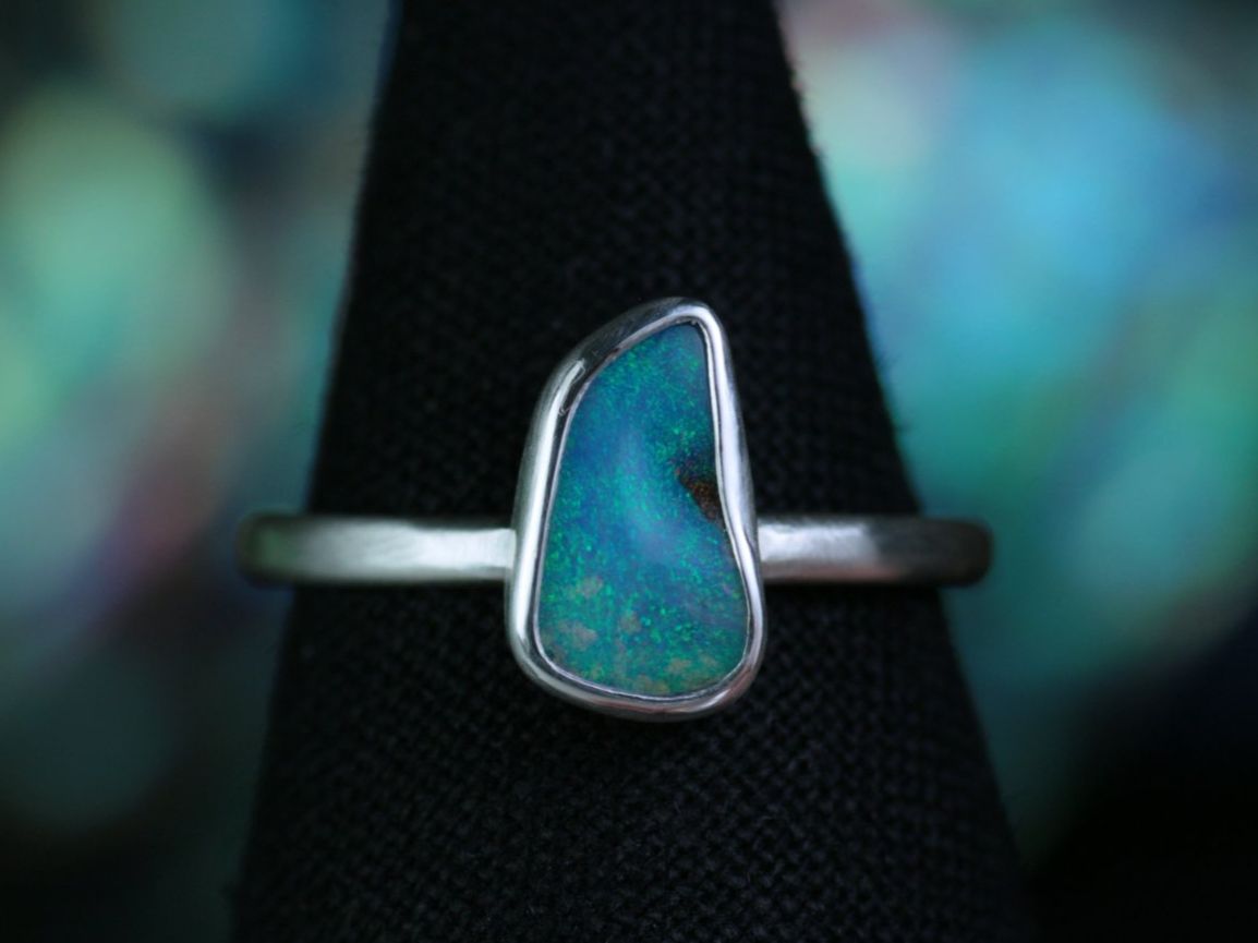 Anelli: MAREA • Designer Silberring 925 mit Opal · Ringgrösse EU 57 – Nuovo e nell'imballaggio originale da Bern venduto da OSONO.Design 2