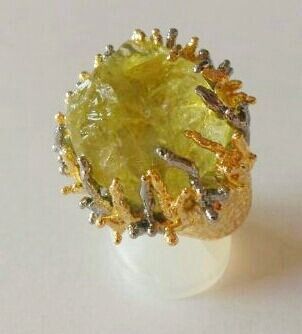 Ringe: Ungescliffener gelb-grüner Edelstein Ring – Neu (gemäss Beschreibung) aus Zürich von adriben 3