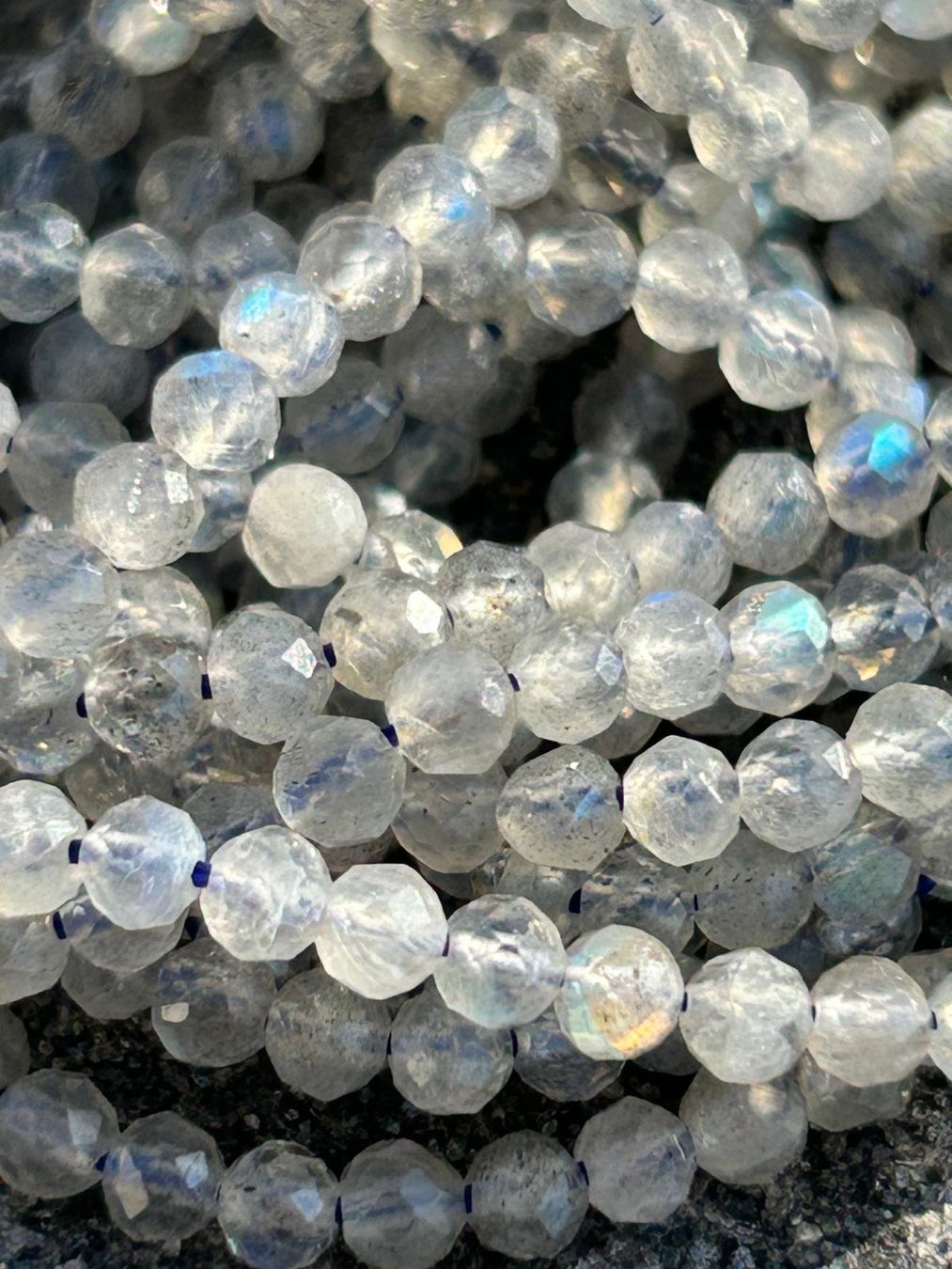 Pietre preziose: Strang echte facettierte labradorit Kugeln 3 mm – Nuovo e nell'imballaggio originale da Niederrohrdorf venduto da Ytobi 1