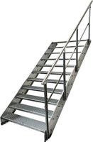 Stahltreppe 11 Stufen+Geländer 100x209cm