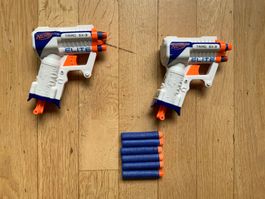 2 x Nerf Triad EX-3 Elite Pistolen + 12 Nerf Darts