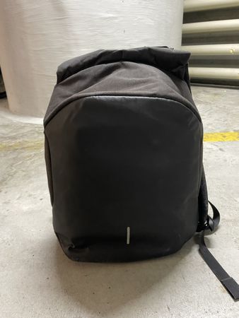 Black Anti-theft Backpack with USB Charger Port