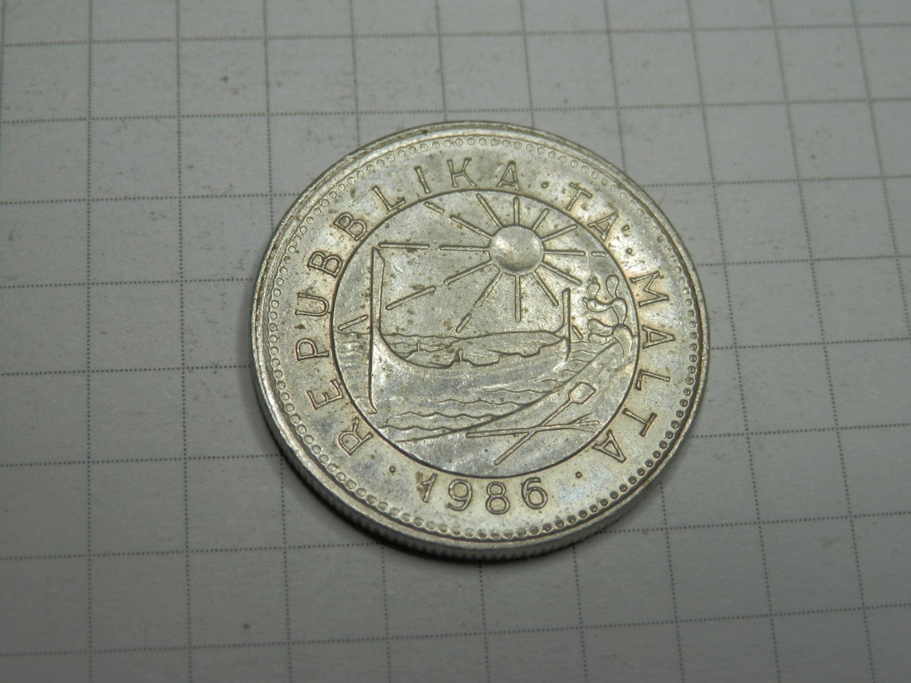 Alle Münzen: Malta 5 Cent, 1986 – Gebraucht aus Weiach von weiach81 1