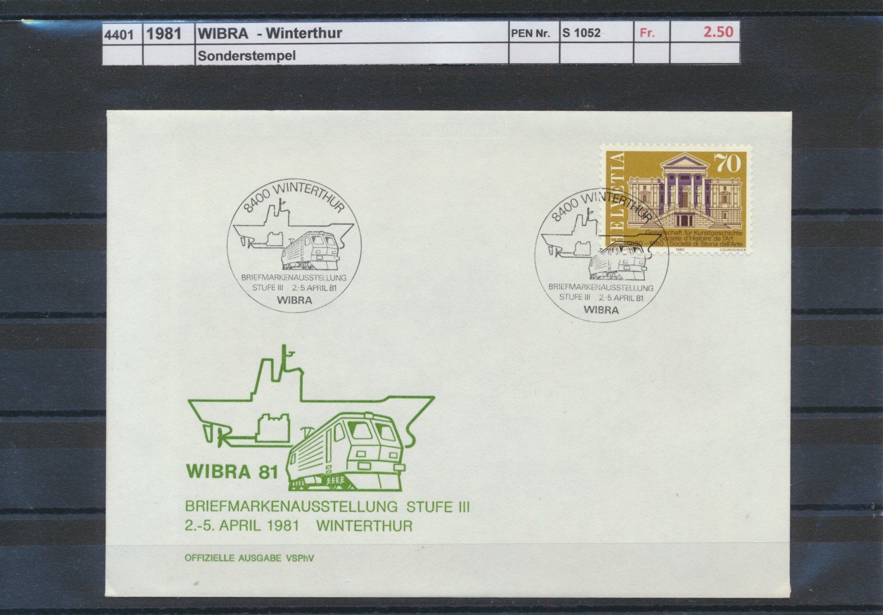 Tutti i francobolli: 1981 "WIBRA - Winterthur", Sonderstempel – Usato da Winterthur venduto da Zupogeru