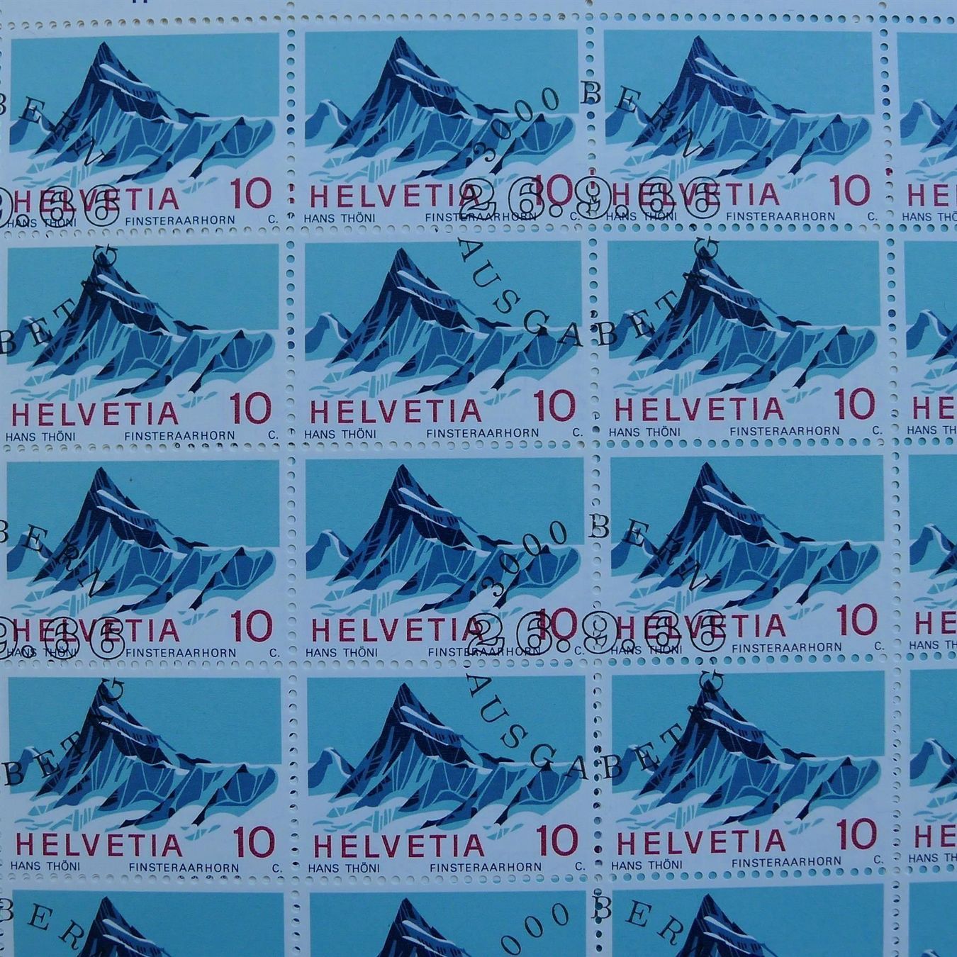 Tutti i francobolli: TOLLE SAMMLUNG, Berge + Eisvogel in ganzen Bogen +BRIEF 1966 – Usato da Sursee venduto da Luzernerraute 7