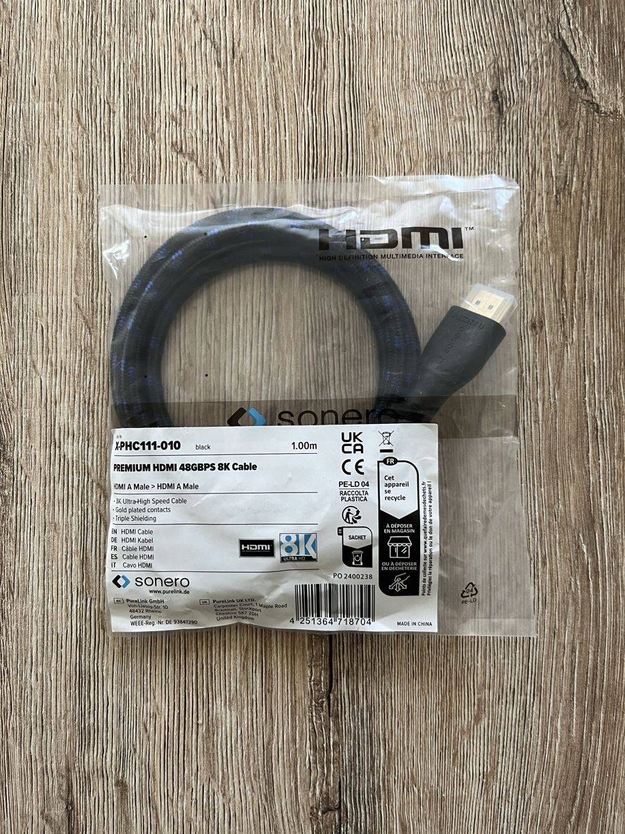 Cavi: HDMI Kabel 8K 1 Meter – Nuovo e nell'imballaggio originale da Frauenfeld venduto da dj2017
