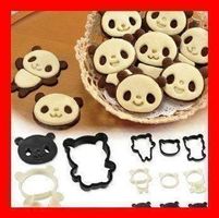 4er Set Panda Ausstechform für Kekse Ausstecher Geburtstag
