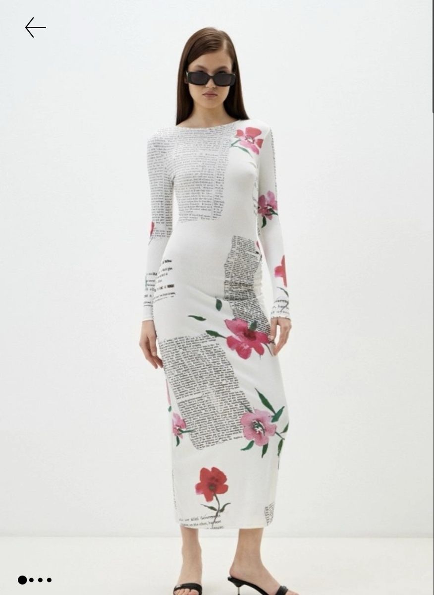 Vestiti: Robe Desigual longue Taille M imprimé fleurs et texte – Usato da Vuippens venduto da Anna_as
