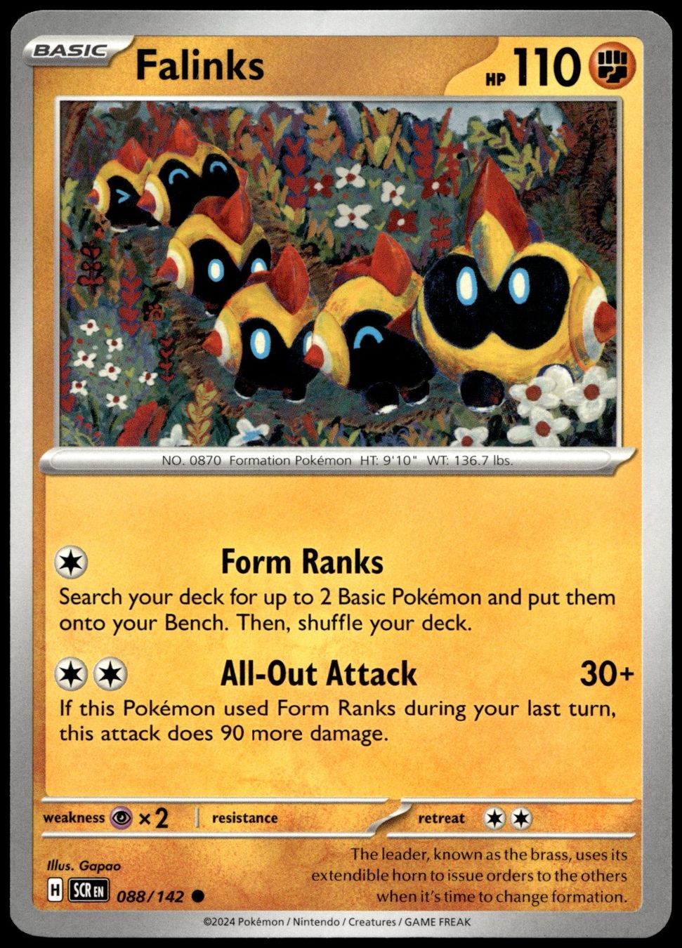 Pokémon Sammelbilder & Trading cards: Pokémon Falinks 088/142 EN SV07: Stellar Crown – Gebraucht aus Le Mouret von PokemonCards_CH