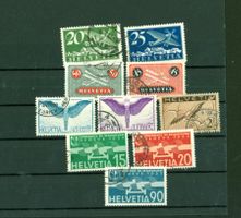 7 GERIFFELTE FLUGPOSTWERTE SATZ 16 - 18 - FR. 316.00 (B502)