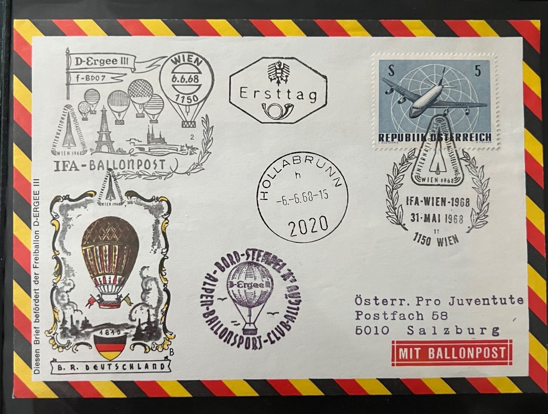 Tous les timbres: Österreich Erstags Ballonpost 1968 – D'occasion à Rotkreuz par Parcore