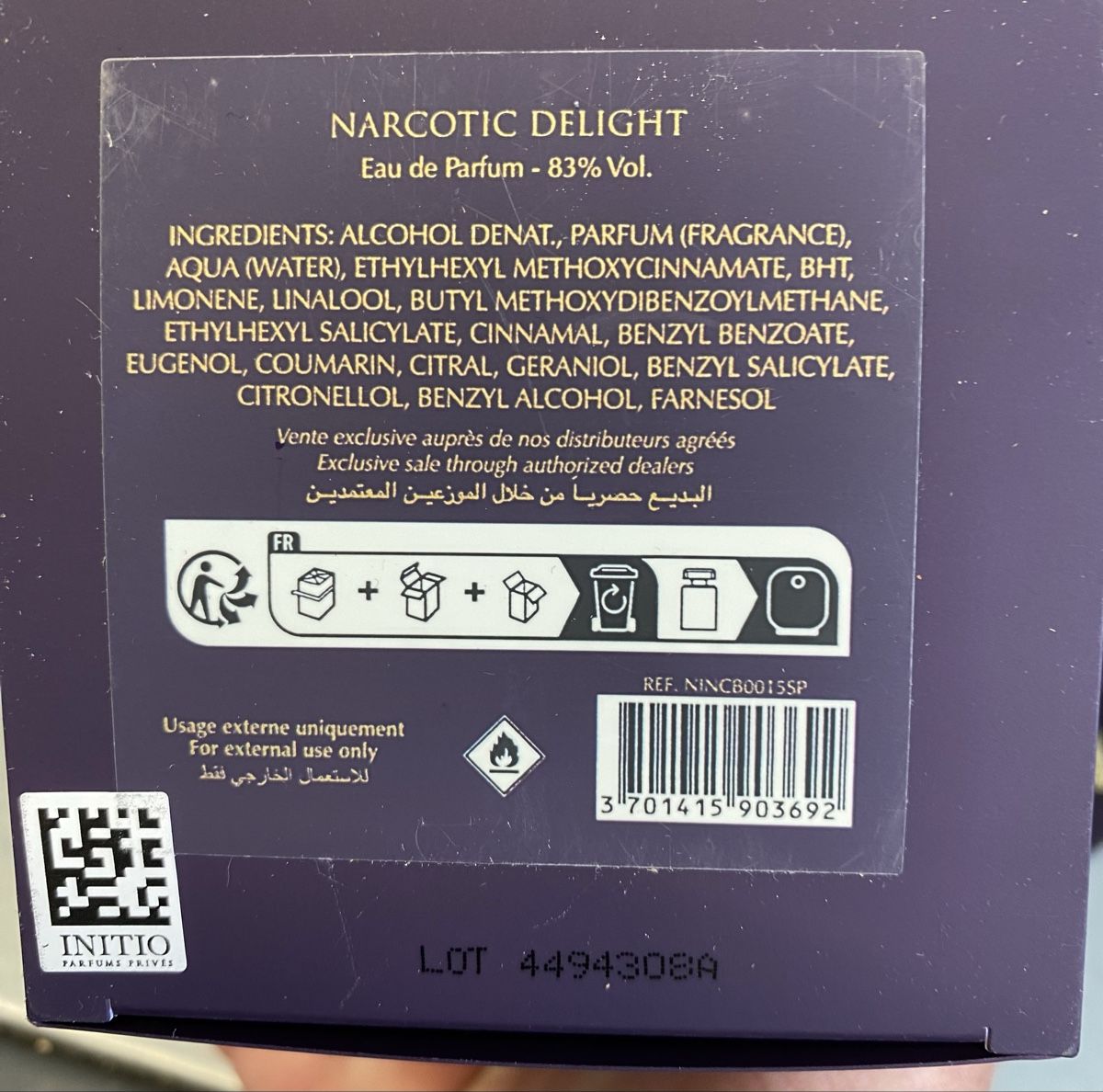 Initio Parfums & Eau de Toilette: Initio Narcotic Delight NEUF – Neuf (Voir description) à Corseaux par atchoum66 6