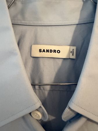 Camicia Sandro Classic Fit taglia L azzurra
