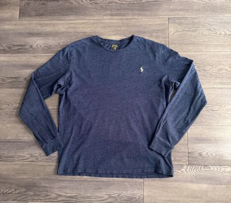 Polo Ralph Lauren Langarmshirt Dunkelblau-grau, Grösse L