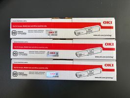 Tonerkartuschen gross Gelb, Magenta, Cyan OKI MC363 / C332
