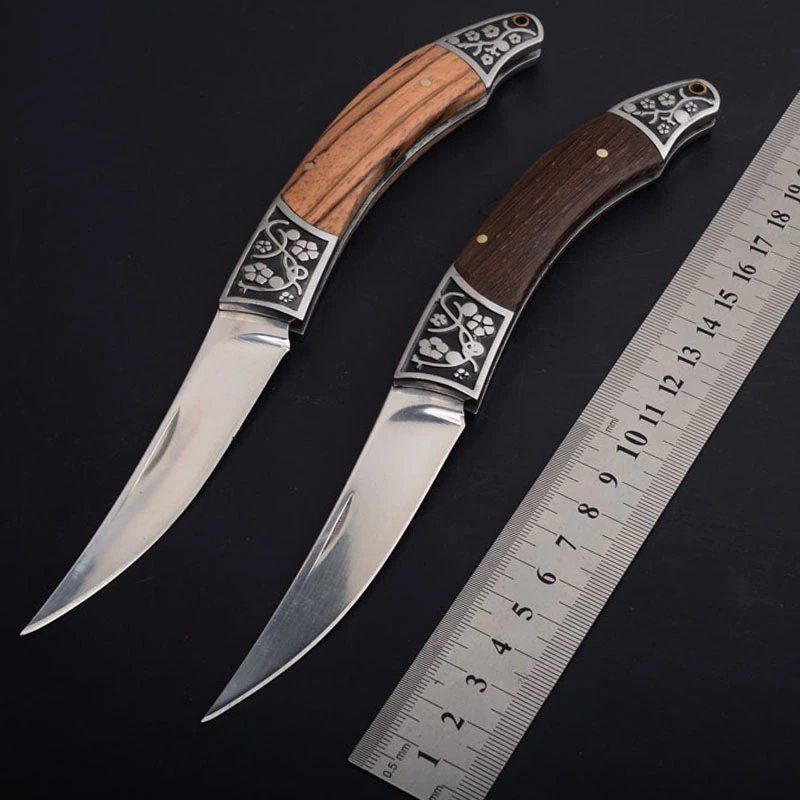 Coltelli tascabile: 2 Stück coole Sackmesser inkl. Stoffscheide (hell+dunkel) – Nuovo (secondo la descrizione) da Tumegl/Tomils venduto da Steinschleuder-Shop 4
