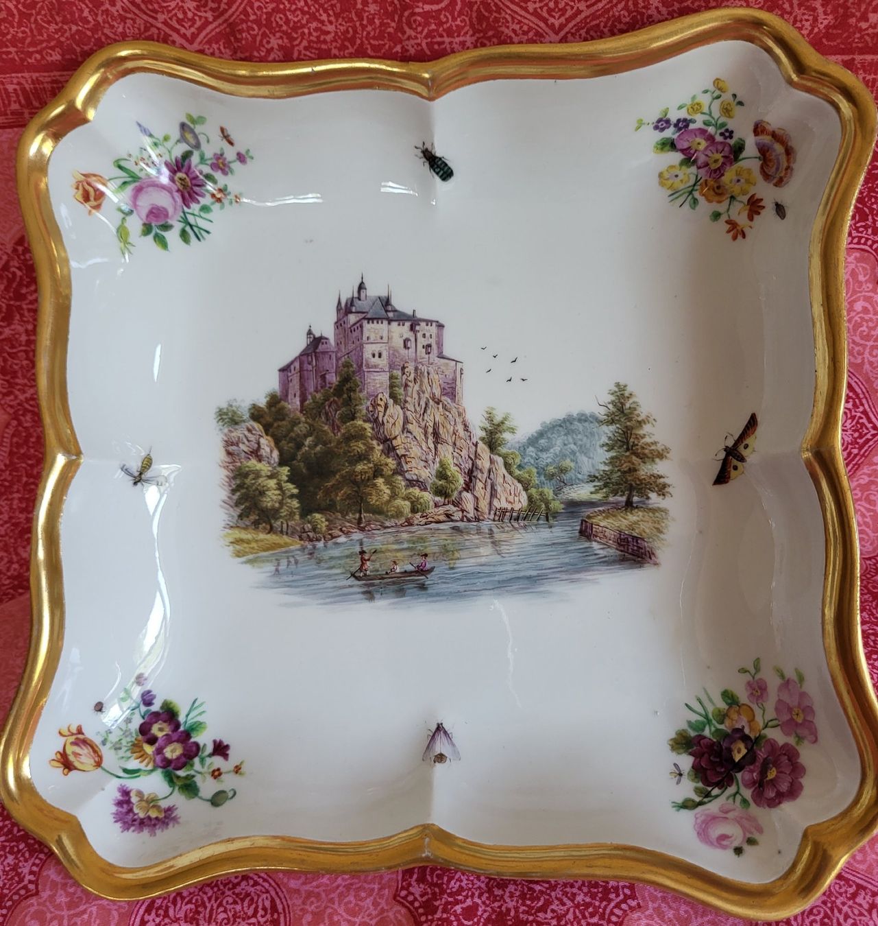 Ciotole: Meissen Schale mit Schloss und Fluss – Usato da St. Gallen venduto da nikolausraphael