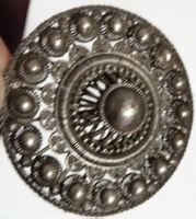 SEHR ANTIKES FILIGRANES AMULETT,--5 x 2 CM,--MESSING