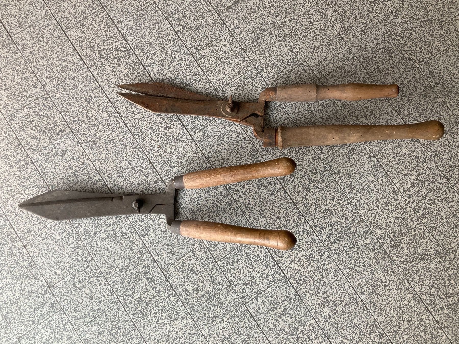 Tutti gli attrezzi: 2 antike Heckenscheren – Usato da Sargans venduto da Pacor