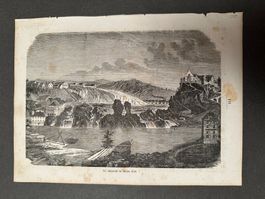 Der Rheinfall im Winter 1858