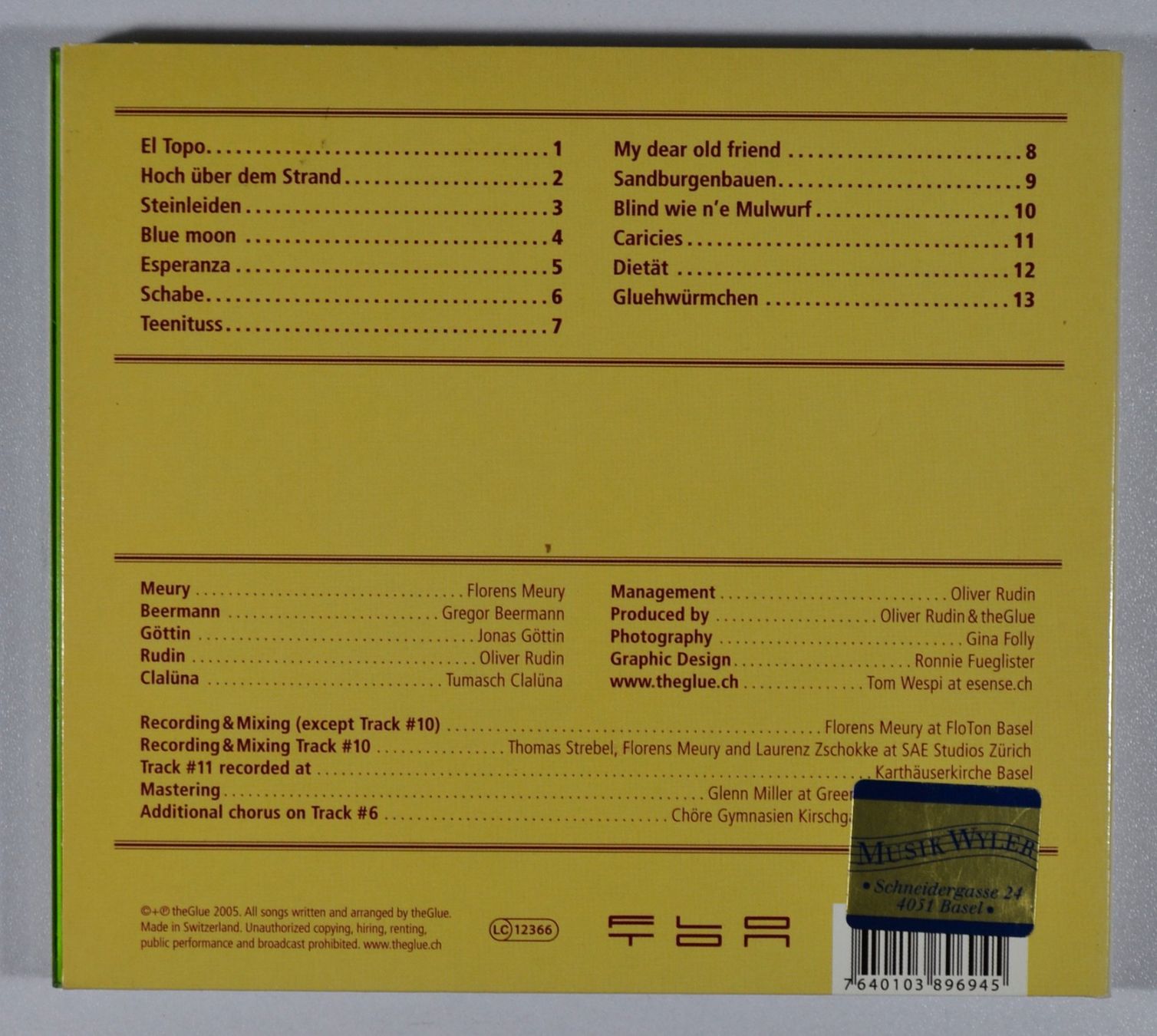 CDs: CD: THE GLUE - Boca Juniors – Gebraucht aus Frenkendorf von Yard-Sale-2000 1
