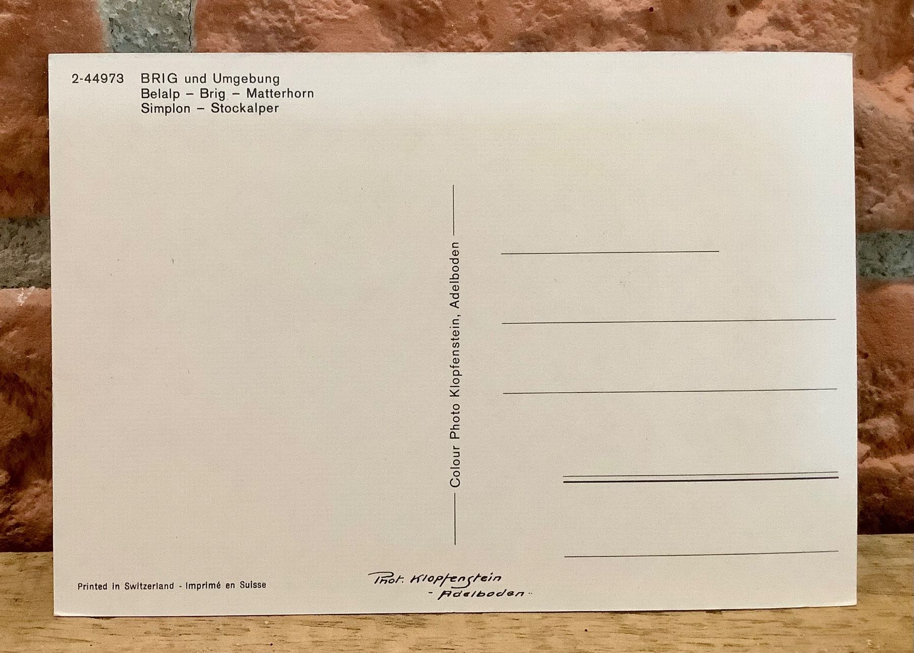 Cartoline postali: BRIG & Umgebung - Matterhorn - Oldtimer - Simplon – Usato da Root venduto da ENGLAND-TREASURES 2