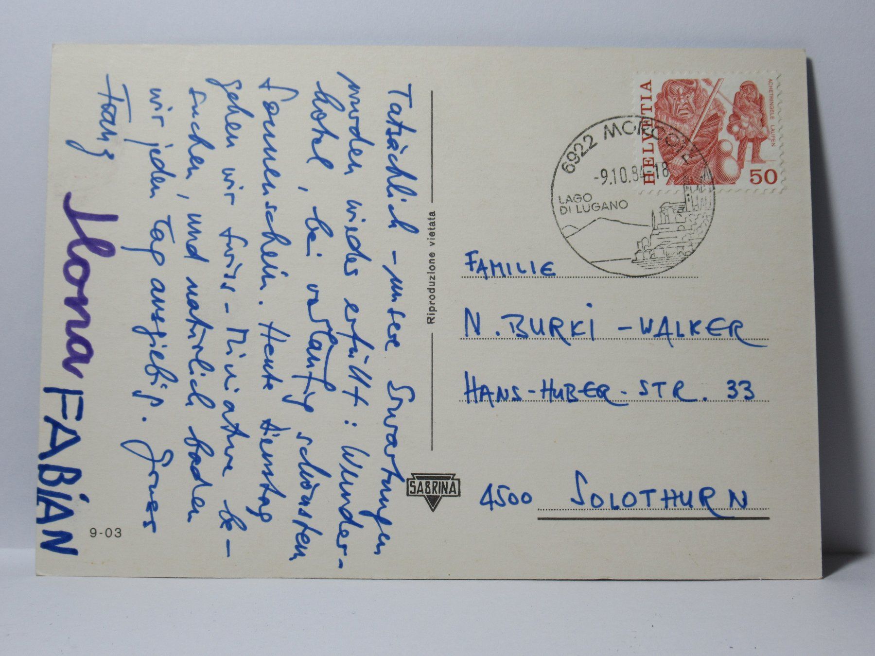 Cartes postales: Morcote  1984 – D'occasion à Grenchen par Bluemchen1900 1