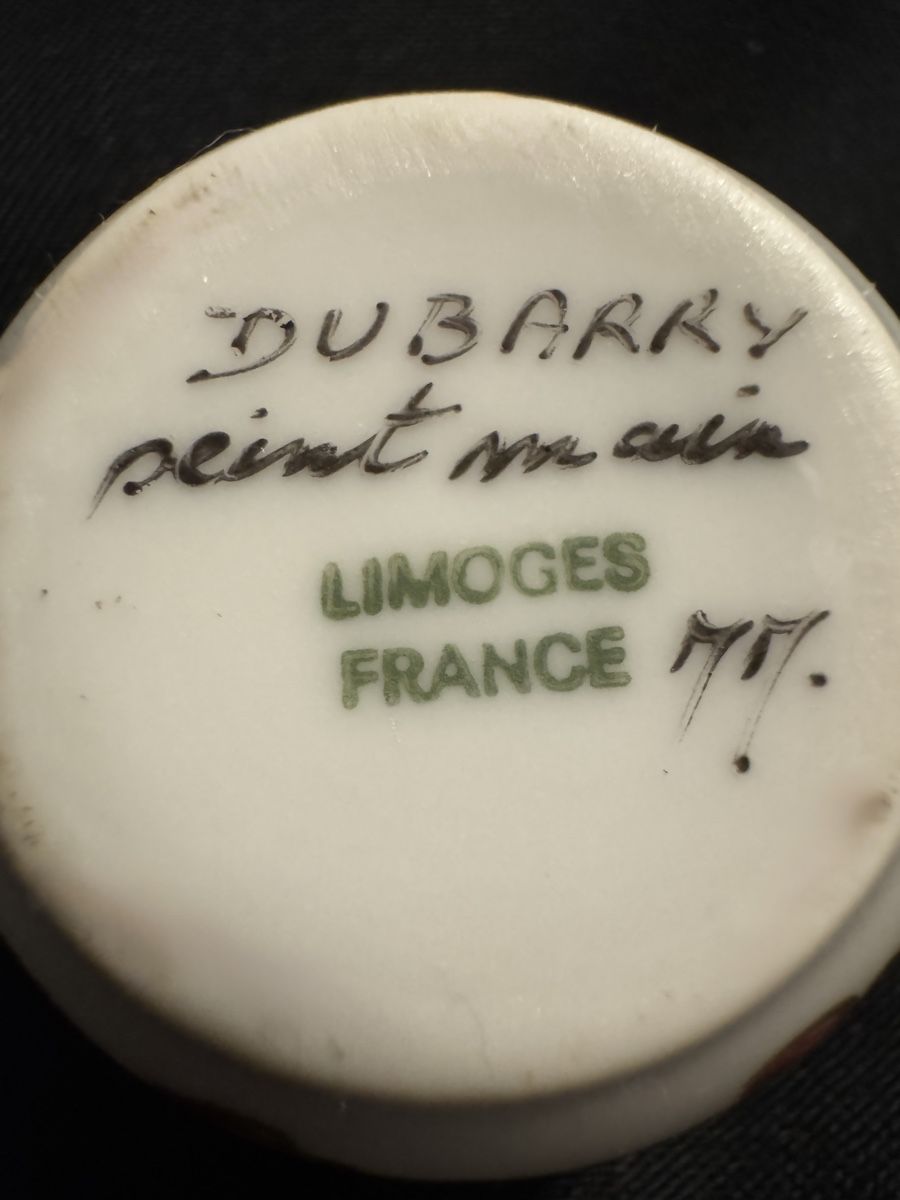 Barattoli: Vintage Limoges Dubarry Hand-Painted Thimble Box Gift! – Usato da Rüschlikon venduto da luc_q2tl 2