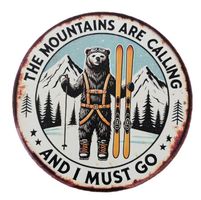 MOUNTAINS ARE CALLING  - Blechschild  (neu/OVP)