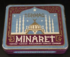 Minaret Cigarettes Turmac Blechdose Zigaretten Boîte en tôle