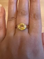 Gold Ring (Citrin oder gelber Saphir)