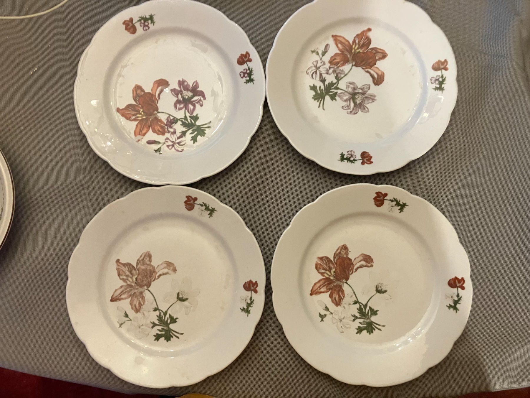 Piatti: 4 sehr schöne Teller mit Blumendekor – Usato da ehrendingen venduto da atlan700