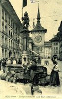 Bern - Zeitglockenturm belebt + 1914